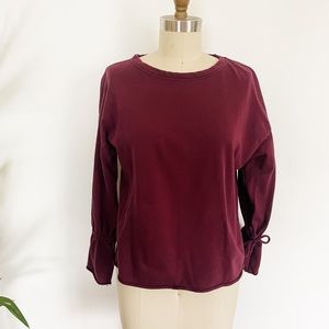 Zara Trafaluc Tie Sleeve Sweatshirt Size Small